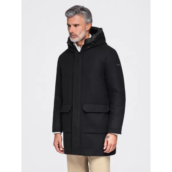  Pánska parka OMBRE OM-COWC-0161 BLACK 