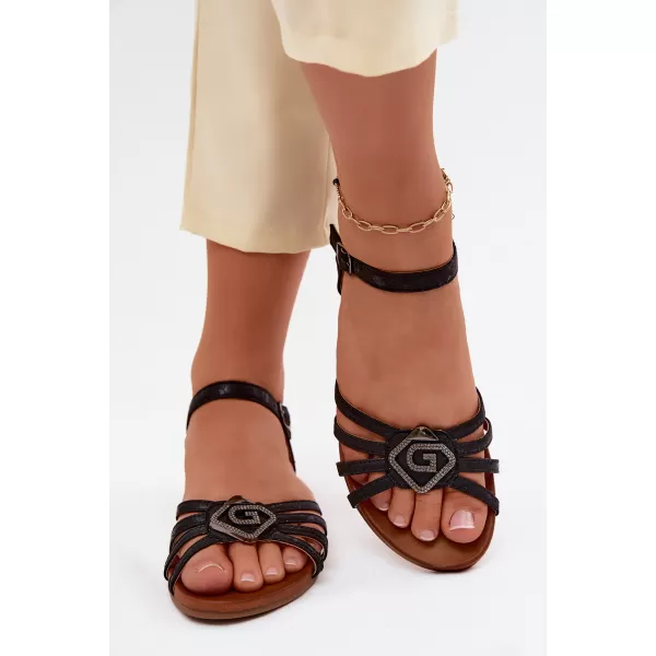  Dámske sandále S.BARSKI KV61-6056 BLACK 