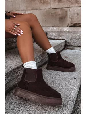 Dámske topánky BIG STAR SHOES UU274174 BROWN/BEIGE SHADOWS
