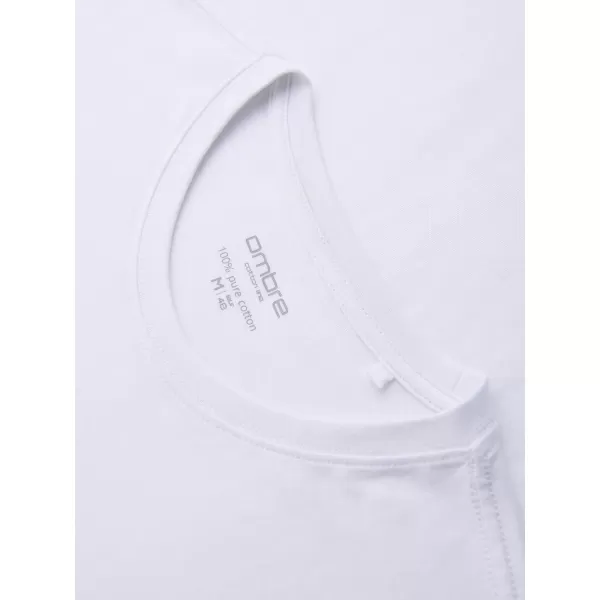  Pánske tričko OMBRE OM-LSBL-0142 WHITE 