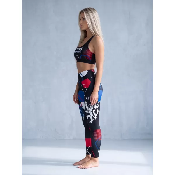  Dámske dlhé funkčné legíny premium (nové veľkosti) ALTISPORT VOJ/ALW036LEG05 HEXA ČIERNA 