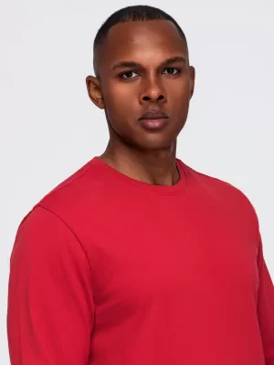 Pánske tričko OMBRE OM-LSBL-0142 RED