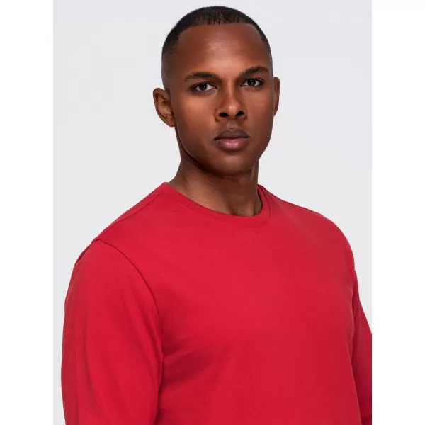  Pánske tričko OMBRE OM-LSBL-0142 RED 