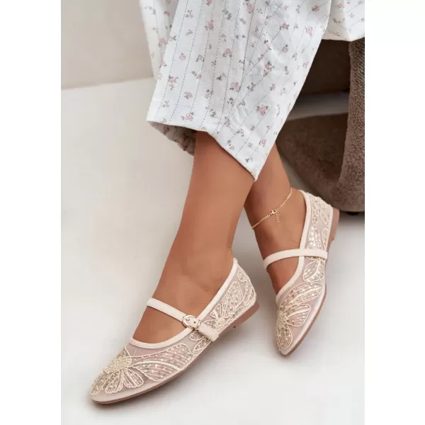  Dámske baleríny BOTO CH951 BEIGE BEŽOVÁ 