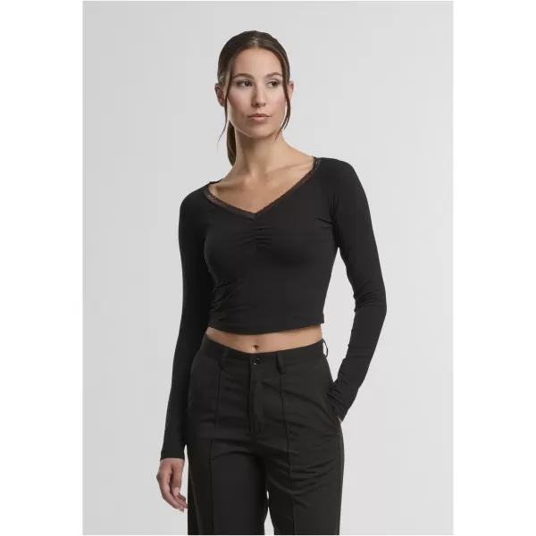  Dámske tričko URBAN CLASSICS TB7729-00007 BLACK 