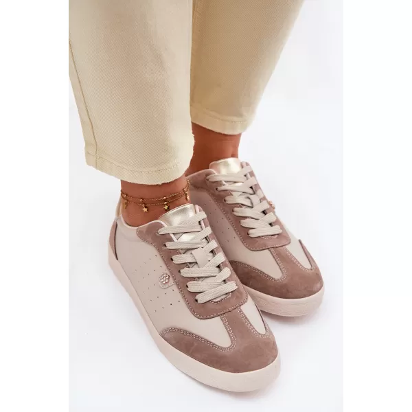  Dámske tenisky S.BARSKI LR61-7091 BEIGE 