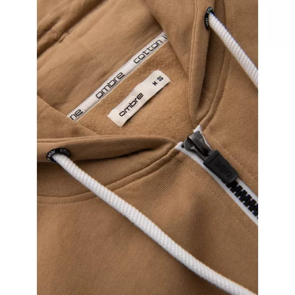  Pánska mikina OMBRE OM-SSBZ-0272 BROWN 