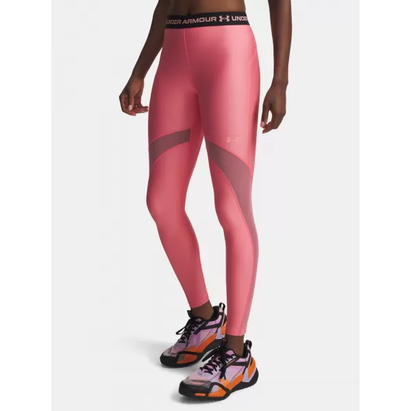  Dámske legíny UNDER ARMOUR HEATGEAR MESH LEGGING 6010009-600 RUŽOVÁ 