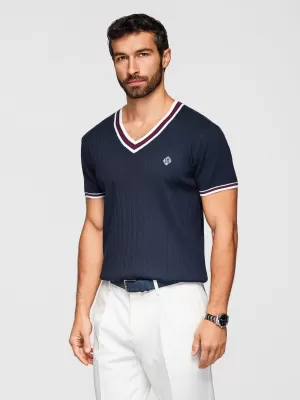 Pánske tričko OMBRE OM-TSCT-0266 NAVY BLUE