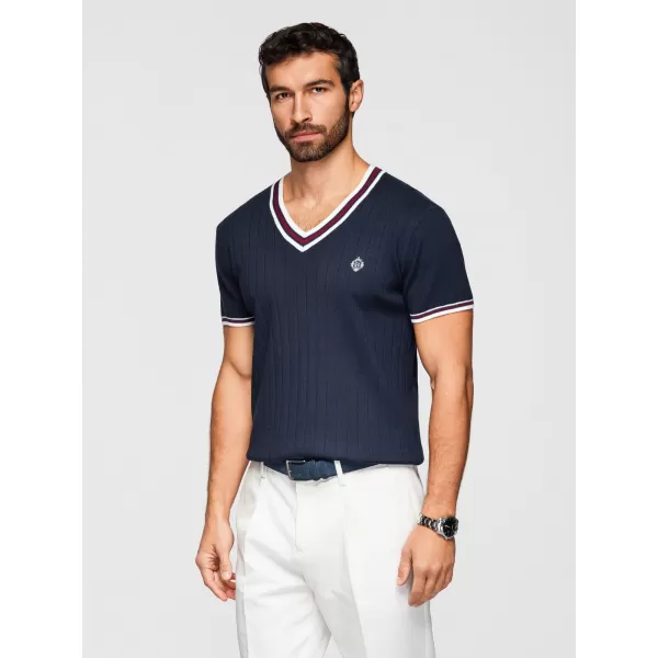  Pánske tričko OMBRE OM-TSCT-0266 NAVY BLUE 