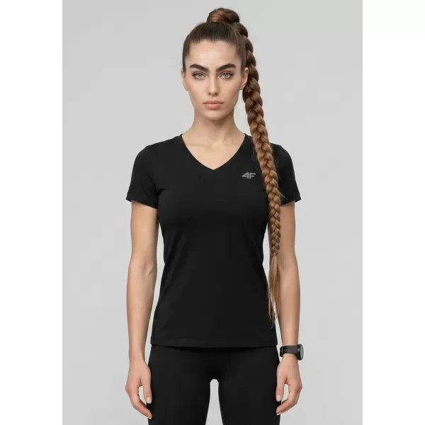  Dámske tričko 4F WMM00TTSHF3307 DEEP BLACK 