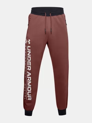 Pánske tepláky UNDER ARMOUR MEN'S UA RIVAL FLC AMP JGS 1357125-688 ČERVENÁ
