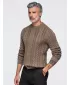 Pánsky sveter OMBRE OM-SWSW-0191 BROWN