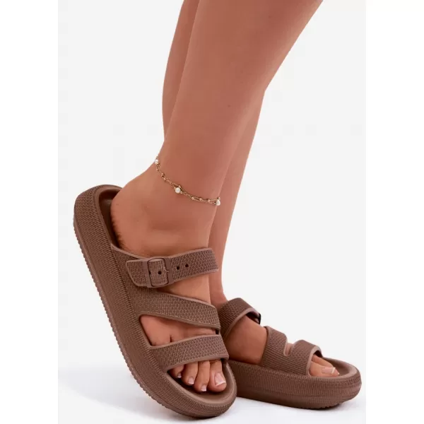  Dámske šľapky BIG STAR SHOES 42155-19 BROWN/BEIGE 