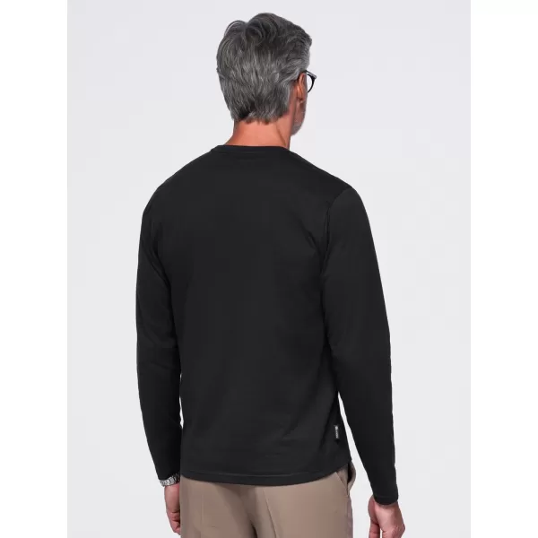  Pánske tričko OMBRE OM-LSBL-0142 BLACK 