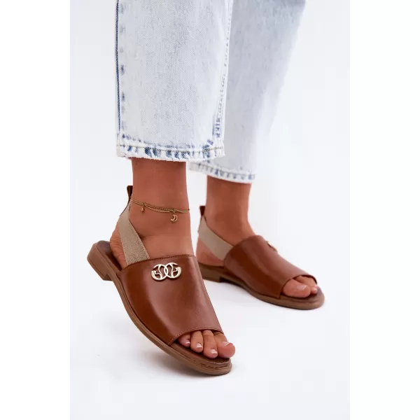  Dámske sandále ZAZOO 40473 BROWN 