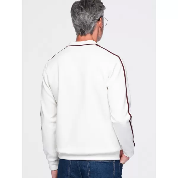  Pánska mikina OMBRE OM-SSNZ-0268 OFF-WHITE 