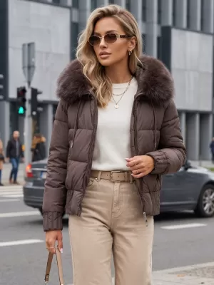 Dámska bunda DSTREET TY5831 HNEDÁ