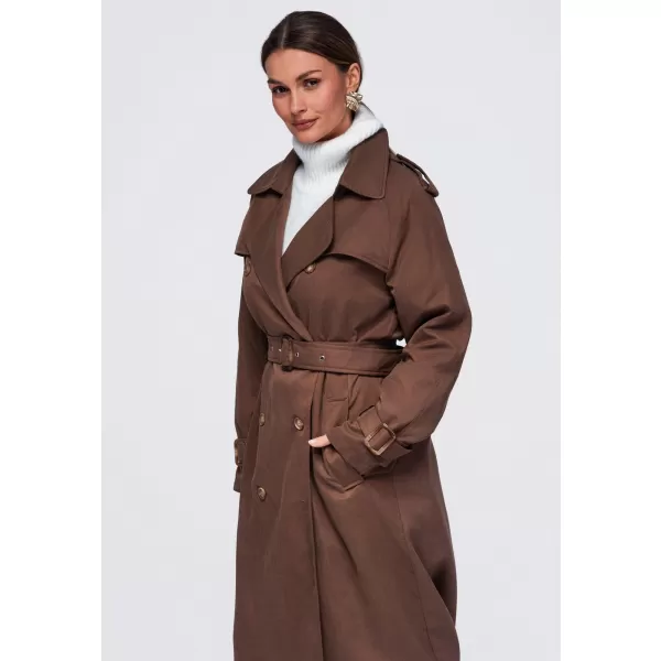  Dámsky kabát OMBRE OW-COLC-0121 BROWN 