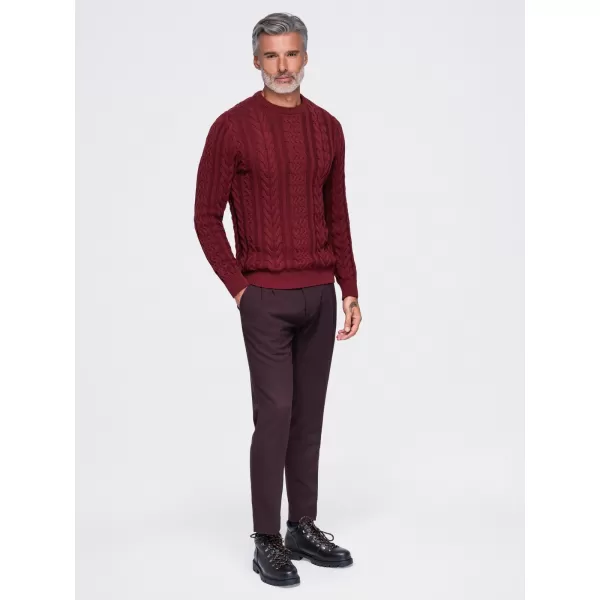  Pánsky sveter OMBRE OM-SWSW-0191 BURGUNDY 
