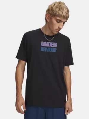 Pánske tričko UNDER ARMOUR M BLOCK LOGO SS 6009250-001 ČIERNA