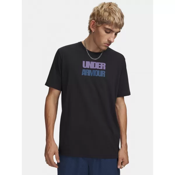  Pánske tričko UNDER ARMOUR M BLOCK LOGO SS 6009250-001 ČIERNA 
