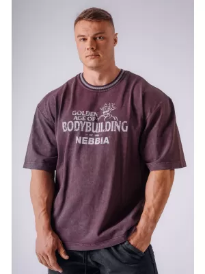 Pánske tričká NEBBIA OLYMPIA HEAVYWEIGHT COTTON 941 BORDO