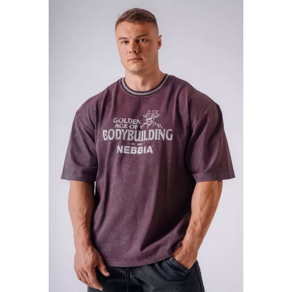  Pánske tričká NEBBIA OLYMPIA HEAVYWEIGHT COTTON 941 BORDO 