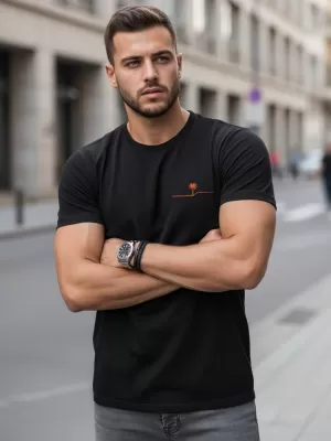 Pánske tričko DSTREET NX0156R-BK ČIERNA