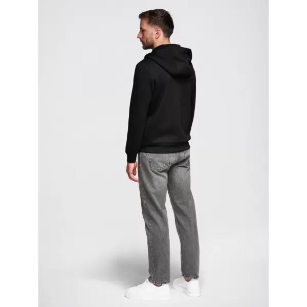  Pánska mikina OMBRE OM-SZBC-0196 BLACK 