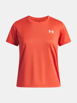 Dievčenské tričko UNDER ARMOUR TECH SSC 6005138-690 ČERVENÁ
