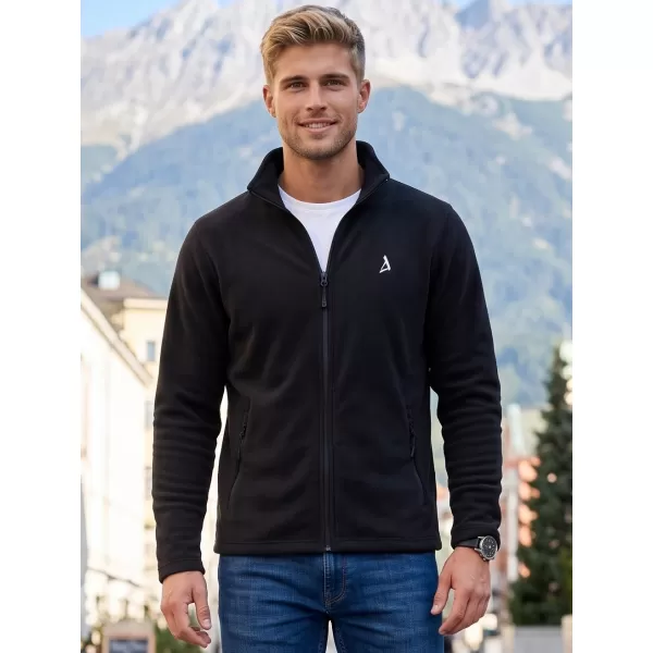  Pánska fleece mikina ALTISPORT ALM002852 ČIERNOSTRIEBORNÁ 