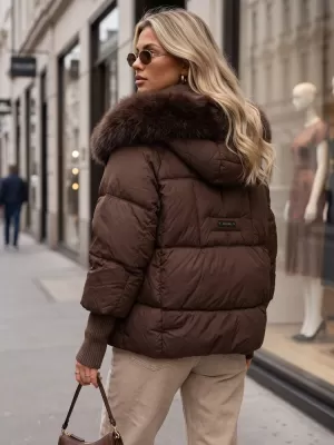 Dámska bunda DSTREET TY5744 HNEDÁ