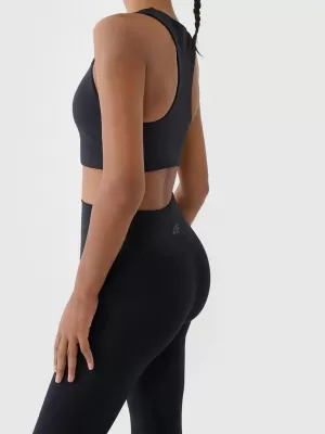 Dámske legíny 4F WAW25TTIGF242 DEEP BLACK