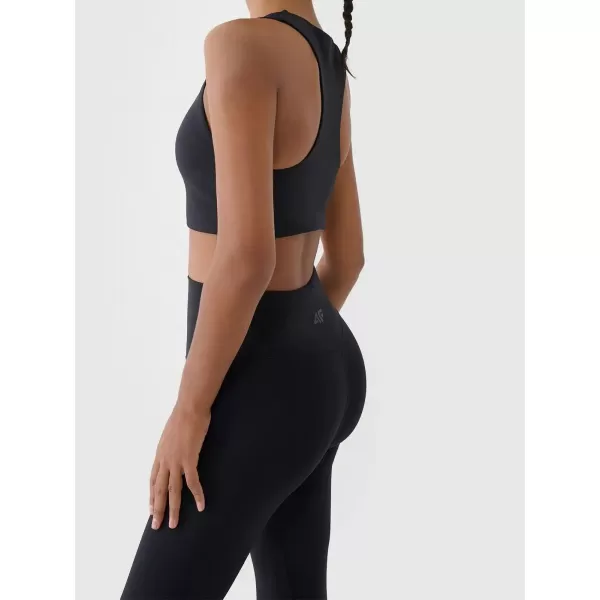  Dámske legíny 4F WAW25TTIGF242 DEEP BLACK 