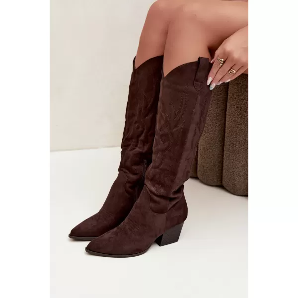  Dámske čižmy BOTO 9697A-1 BROWN 