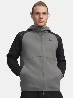 Pánska mikina UNDER ARMOUR UNSTOPPABLE FLC FZ HD EU 1389352-709 ZELENÁ