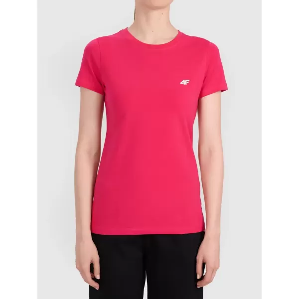  Dámske funkčné tričko 4F WAW25TFTSF1527 DARK PINK 