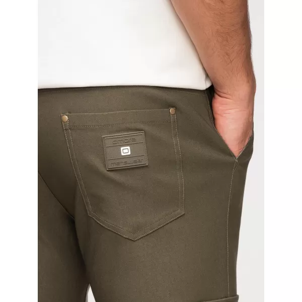  Pánske nohavice OMBRE P1515 DARK OLIVE GREEN 