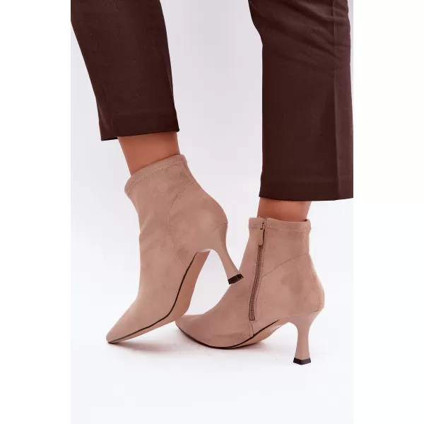  Dámske členkové topánky BOTO 7107 BEIGE 