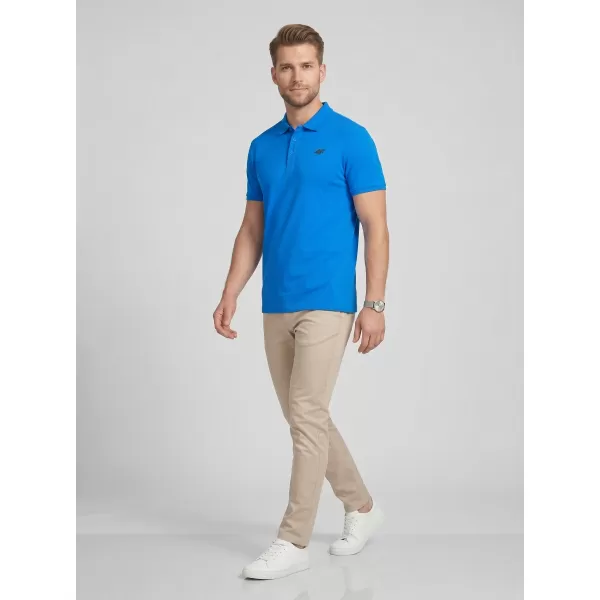  Pánske tričko s golierom 4F WMM00TPTSM0770 BLUE 