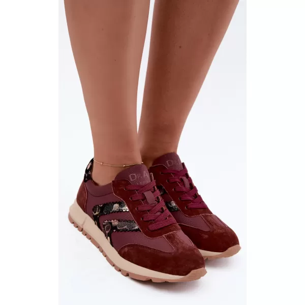  Dámske tenisky D&A GR62-6015 BURGUNDY 