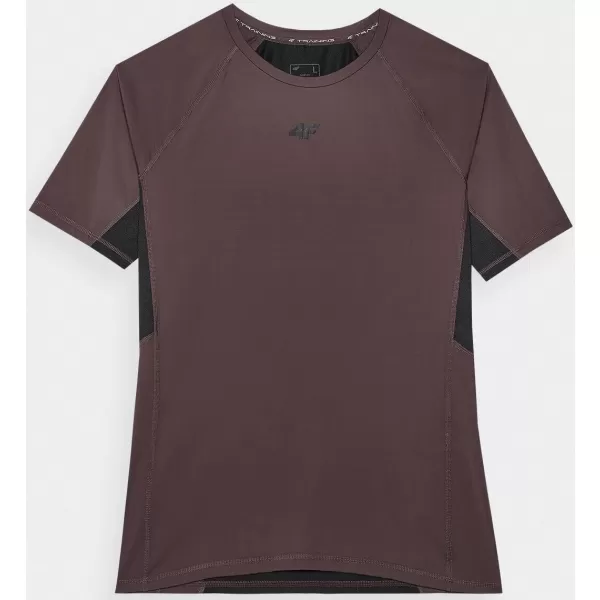  Pánske tričko 4F WAW25TTSHM2402 DARK BROWN 