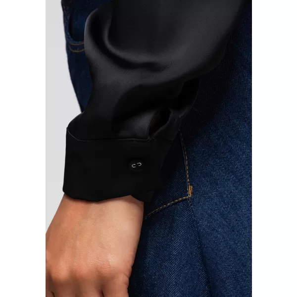  Dámska košeľa OMBRE OW-SH-E0059 BLACK 