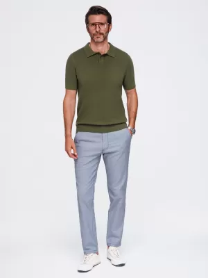 Pánske polo tričko OMBRE OM-POSS-0178 OLIVE