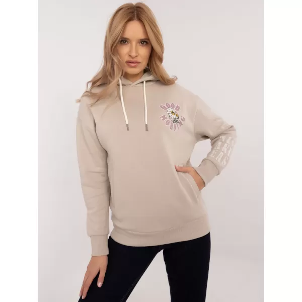  Dámska mikina SUBLEVEL D10600T02420K BEIGE 