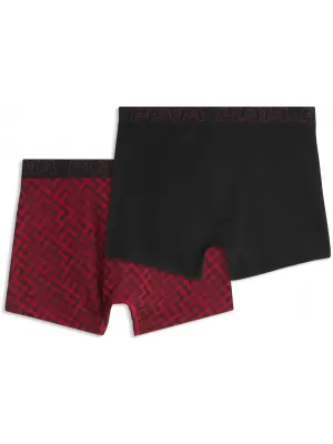 Pánske boxerky PUMA MEN GRAPHICAL PRINT BOXERS 2P 94780402 RED COMBO
