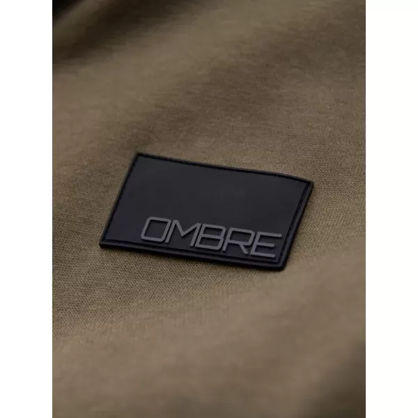  Pánska mikina OMBRE OM-SSZP-0256 OLIVE 