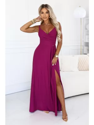 Dámske šaty NUMOCO 299-21 BROKÁTOVÁ FUCHSIA