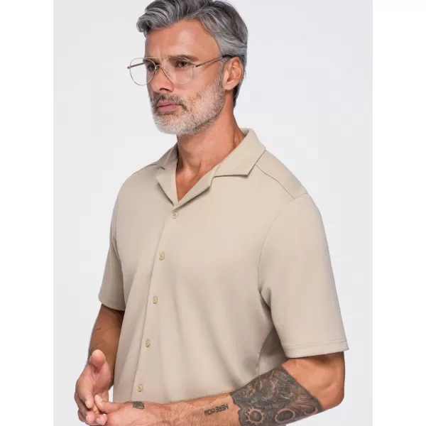  Pánska košeľa OMBRE OM-SHCS-0220 BEIGE 